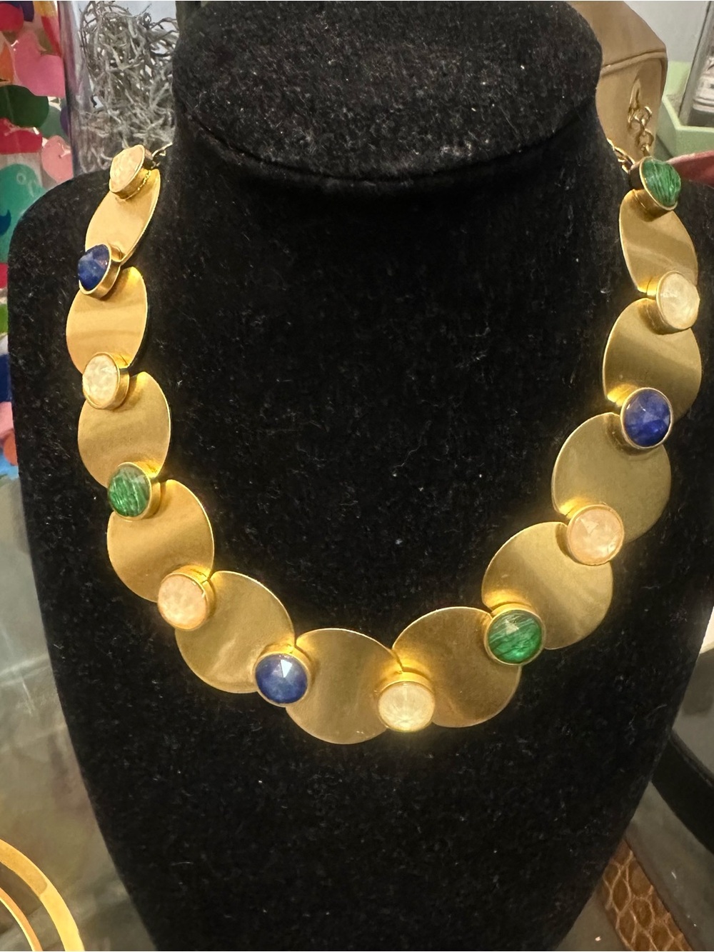 NWT Kate spade Gold-Tone Multistone Disc Necklace - Women Jewelry - Picture 6 of 9